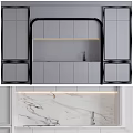 Modern Kitchen Interior Design With Sleek White Cabinets And Marble Countertop