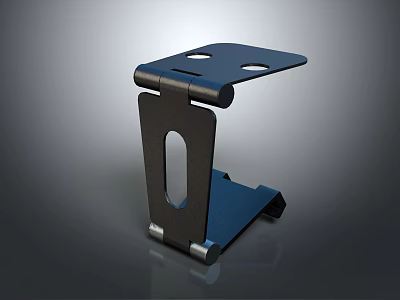 Blue And Black Metal Hardware Tool Bracket With Hole Design For Supporting 3d model