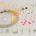 Durable Metal Sports Equipment Featuring Swing Sets Climbing Frames And Hanging Rings