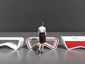 Modern all-in-one query guide station 3d model
