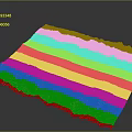 3D Terrain Model Featuring Natural Mountain Valleys and Detailed Land Textures