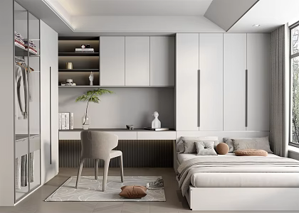 Modern Tatami Bedroom 3d model
