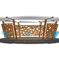 Landscape pavilion post station display pavilion 3d model