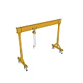 Yellow Heavy Duty Gantry Crane with Mobile Wheels for Industrial Lifting