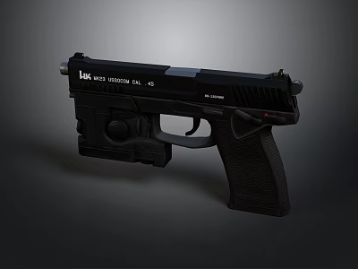 Black Jane West Survivor 9mm 45 Pistol With Detailed Grip And Engraved Text 3d model