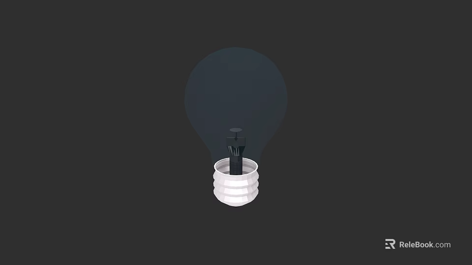 Simple Decorative Light With White Base Black Stem And Soft Glow 3d model 