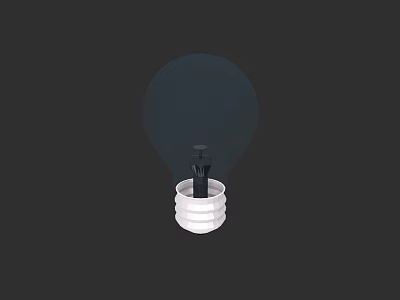 Simple Decorative Light With White Base Black Stem And Soft Glow 3d model