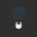 Simple Decorative Light With White Base Black Stem And Soft Glow