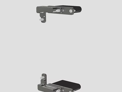 Sturdy Metal Bracket Mounting Hardware With Dual Angle View And Durable Design 3d model