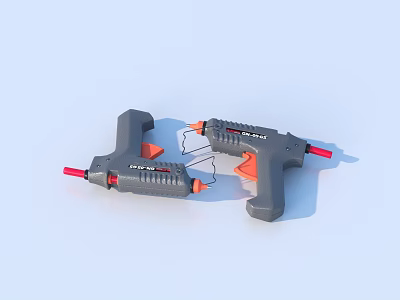 Hardware Tools Professional Hot Glue Guns With Gray Orange Design For DIY Crafts And Repairs 3d model