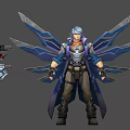 Game and Movie Character Designs with Varied Outfits Weapons and Armor