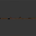 Rusty Metal Railroad Track Components With Interconnected Rails And Plates