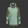 Hooded Gray And Light Gray Sweatshirt With Color Block Sleeves And Casual Design