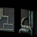 Modern piping setup 3d model