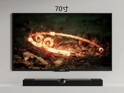 Sharp 70 Inch Smart TV with Soundbar and Vivid Dynamic Image 3d model