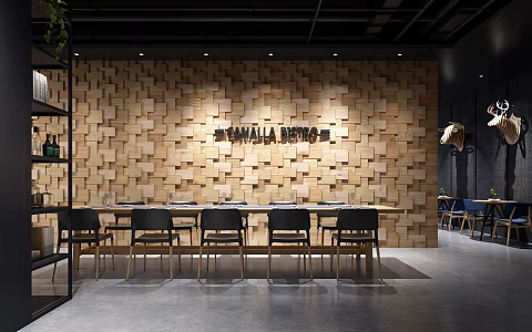 Casual Restaurant Modern Restaurant 3d model