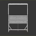 White Outdoor Leisure Swing Chair With Triangular Wooden Frame And Comfortable Seat