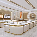 Luxury Jewelry Store Interior Design With Glass Display Counters And Gold Accents