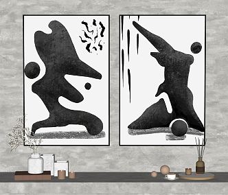 Modern Decorative Painting Decorative Hanging Painting Decorations 3d model