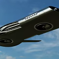 Futuristic Aerodynamic Sports Car With Sleek Metallic Finish On Orange Background