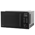 Sleek Black Microwave Oven Modern Kitchen Appliance With Digital Controls And LED