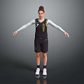 Black Lakers Jersey Number 7 With White Long Sleeve Undershirt Black Shorts White Nike Sneakers