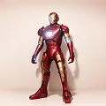 Iron Man Superhero Character With Red And Gold Armor Suit And Chest Reactor