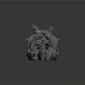 Silver Dragon Game Movie Character With Intricate Scales Horns Claws And Tail