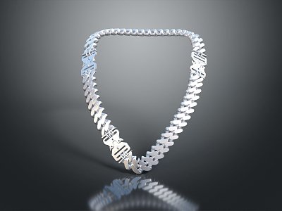 Modern Necklace Buckle Chain Buckle Chain Decorations 3d model