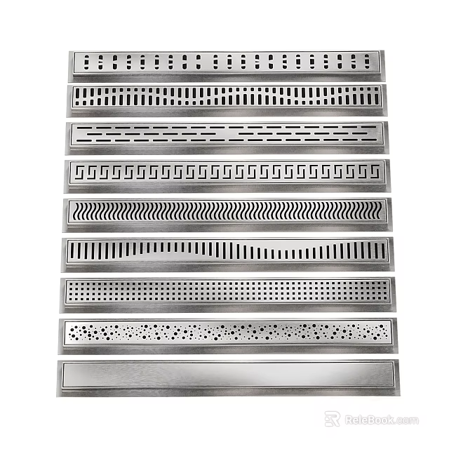 Bathroom Accessories Stainless Steel Shower Drains with Various Patterns and Designs for Modern Bathroom 3d model 
