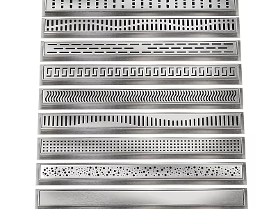 Bathroom Accessories Stainless Steel Shower Drains with Various Patterns and Designs for Modern Bathroom 3d model