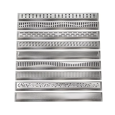 Bathroom Accessories Stainless Steel Shower Drains with Various Patterns and Designs for Modern Bathroom 3d model