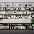 Modern bookcase bookcase book accessories 3d model