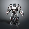 Futuristic Robot Warrior With Detailed Mechanical Armor And Metal Structure Modern Sci Fi Character Design