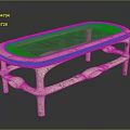 Elegant Oval Coffee Table With Glass Top Marble Frame And Gold Accents Unique Leg Structure