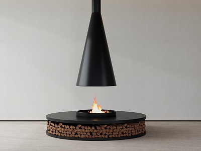 Large Round Fireplace Modern Fireplace model