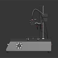 Modern 3D Printer Device With Mechanical Arm Digital Control And Printing Platform