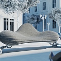 Modern Outdoor Chair Outdoor Seat Cushion Outdoor Seat Cushion Landscape Seat 3d model