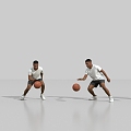 basketball playing basketball 3d model