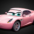 Cute Pink Cartoon Electric Toy Car With Big Eyes And Stylish Wheels