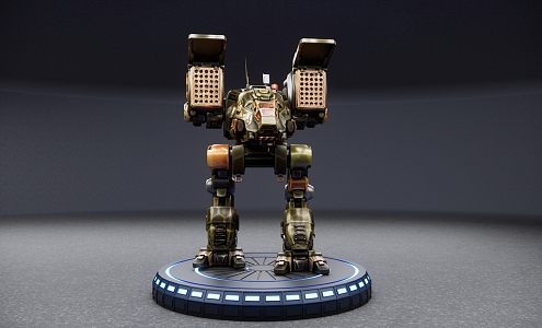 Modern robot science and technology sense combat mecha toy ornaments 3d model