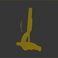 Green Household Tool With Long Strip And Curved Structure For Daily Use