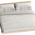 Log Wind Double Bed 3d model