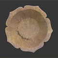 Decorative Petal Shaped Bowl with Metallic Sheen And Textured Surface For Home Decor