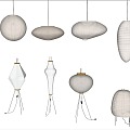 Modern Middle Style Chandelier Floor Lamp Lamps Combination 3d model