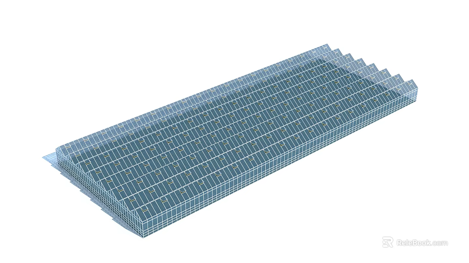 High Strength Steel Grid Mesh Construction Component For Building Structural Support 3d model 
