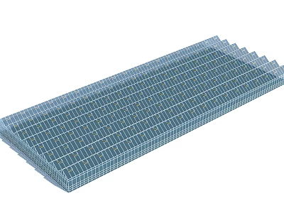 High Strength Steel Grid Mesh Construction Component For Building Structural Support 3d model