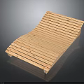 Wooden Curved Slat Furniture For Bed Frame Support With Natural Structure