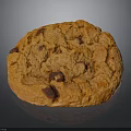 Golden Crispy Chocolate Chip Cookie With Melted Chocolate Chunks And Crunchy Texture