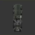 Green Military Tank With Missile Launcher Multiple Wheels And Armored Design